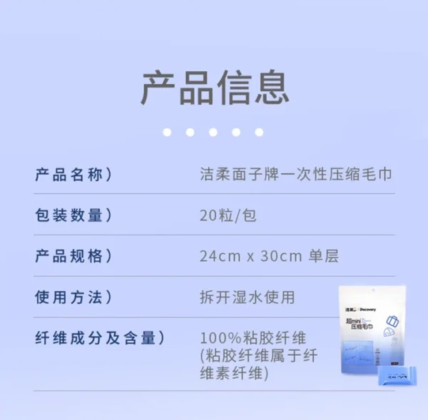 Ultra Mini Compressed Disposable Face Towel (20 Capsule per pack) - Image 3