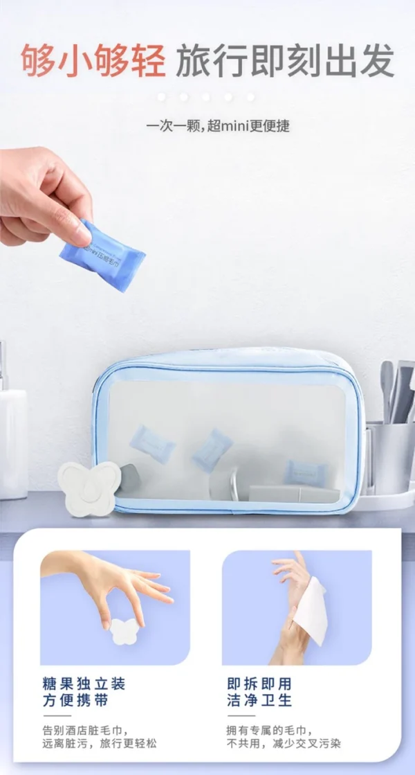 Ultra Mini Compressed Disposable Face Towel (20 Capsule per pack) - Image 5
