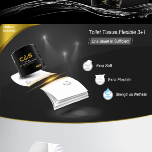 C&S Premium Black Serie 4ply Toilet Paper 140g